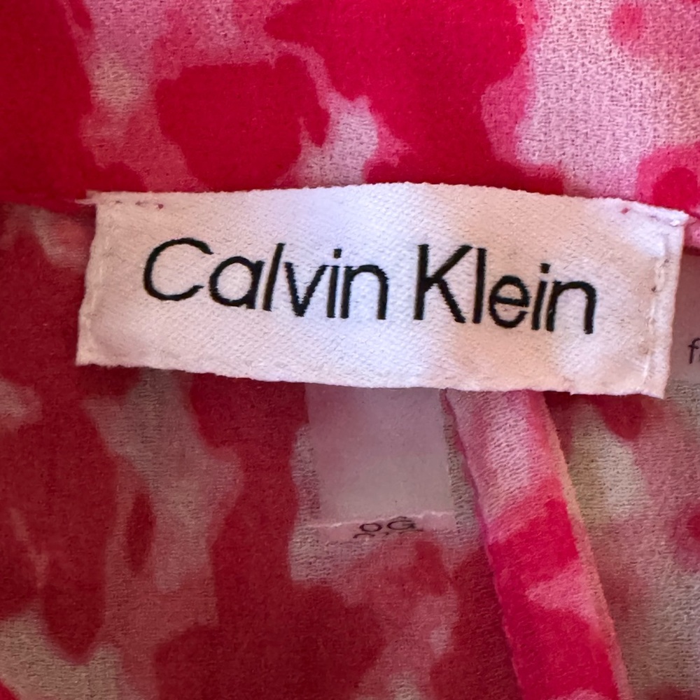 Calvin Klein Pink and White Women's Top - Picture 7 of 10